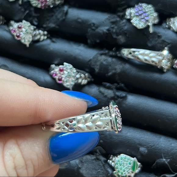 925 Silver Fruit Rings Assorted - Picture 5 of 5